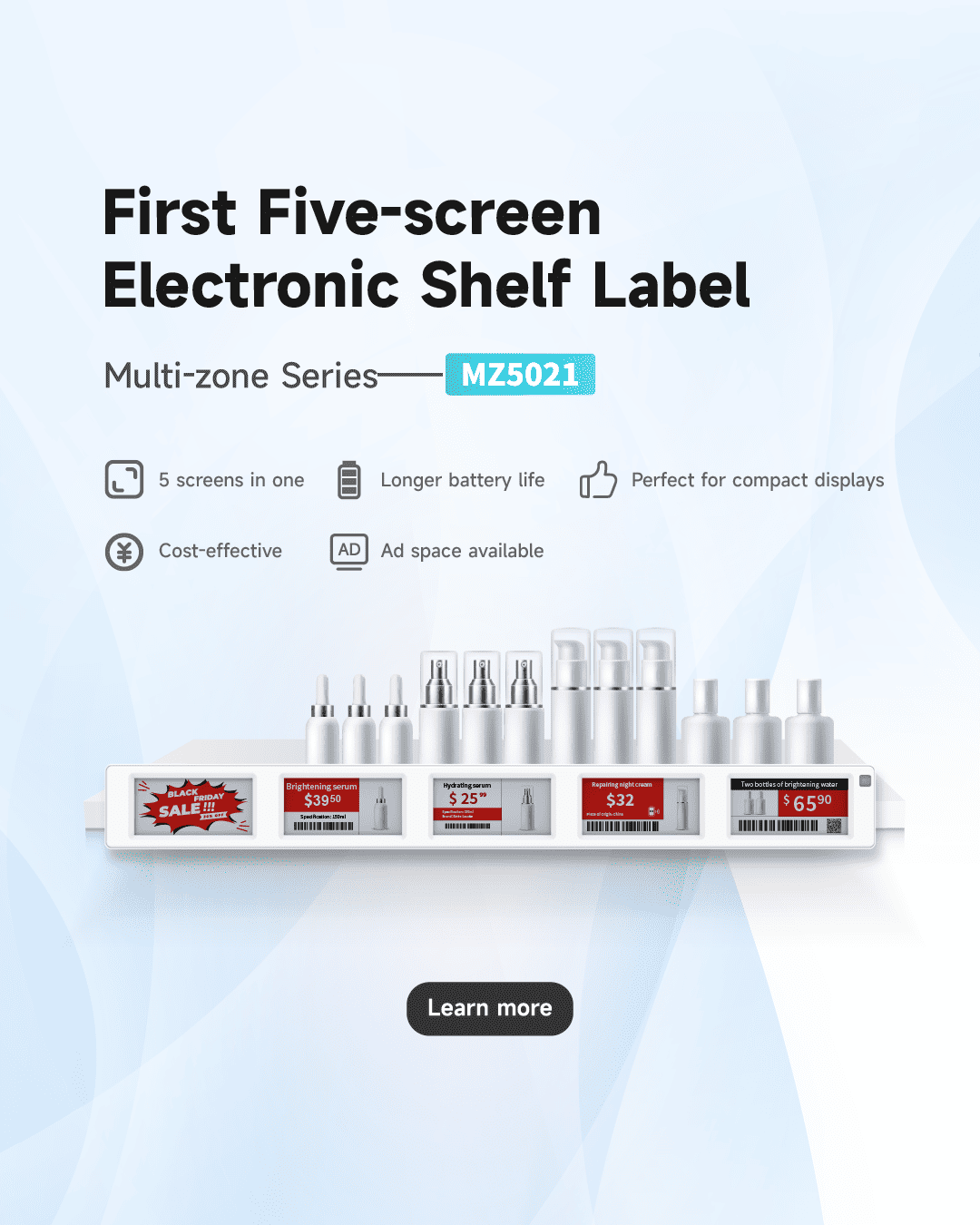 mz5021 five-screen electronic shelf label