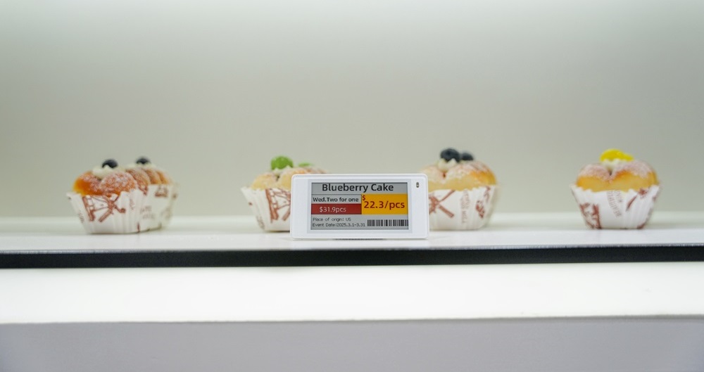 electronic price tag of cake electronic price tag of cake