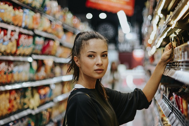 consumer engaged in shopping